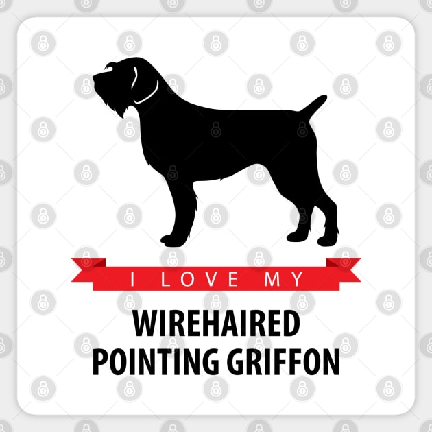 I Love My Wirehaired Pointing Griffon Sticker by millersye